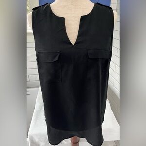 Monteau Black Sleeveless Blouse